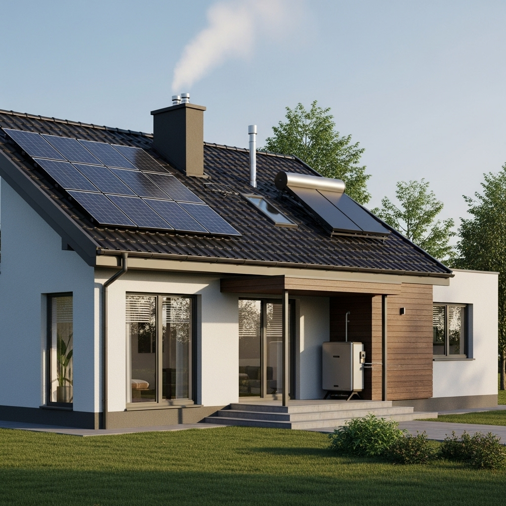 Système solaire combiné pour maisons